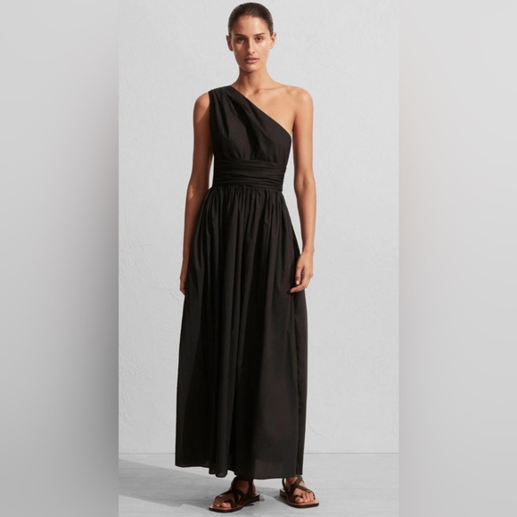 Matteau one shoulder gathered maxi dress- size 2 - Picture 1 of 4